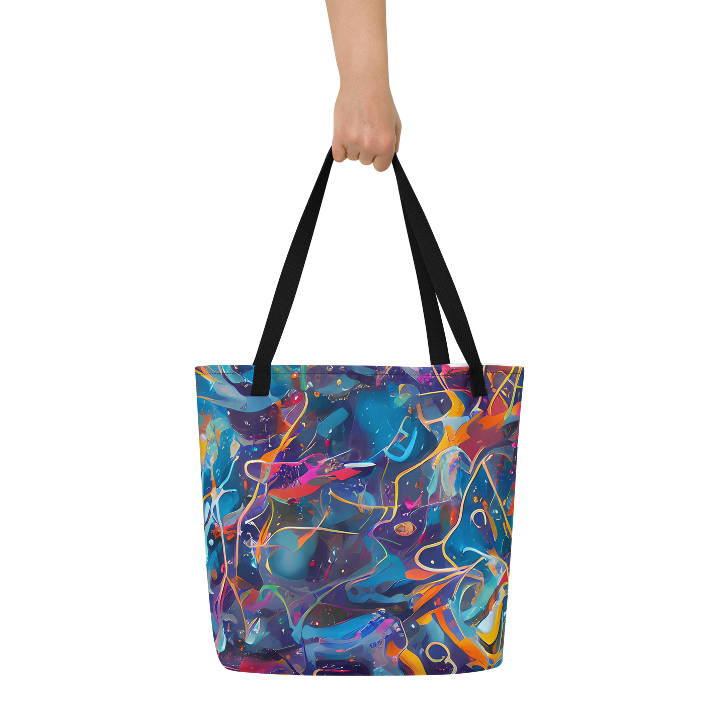 Large Tote Bag w/ Pocket - Brown's Chaos