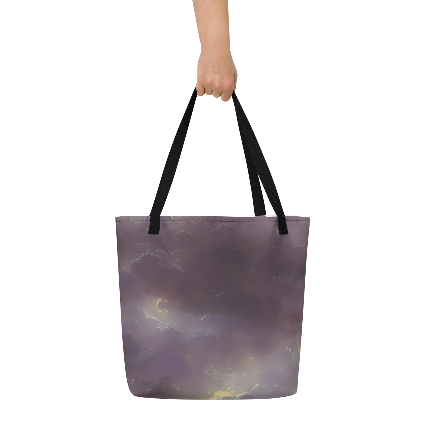 Large Tote Bag w/ Pocket - Stormy Muse