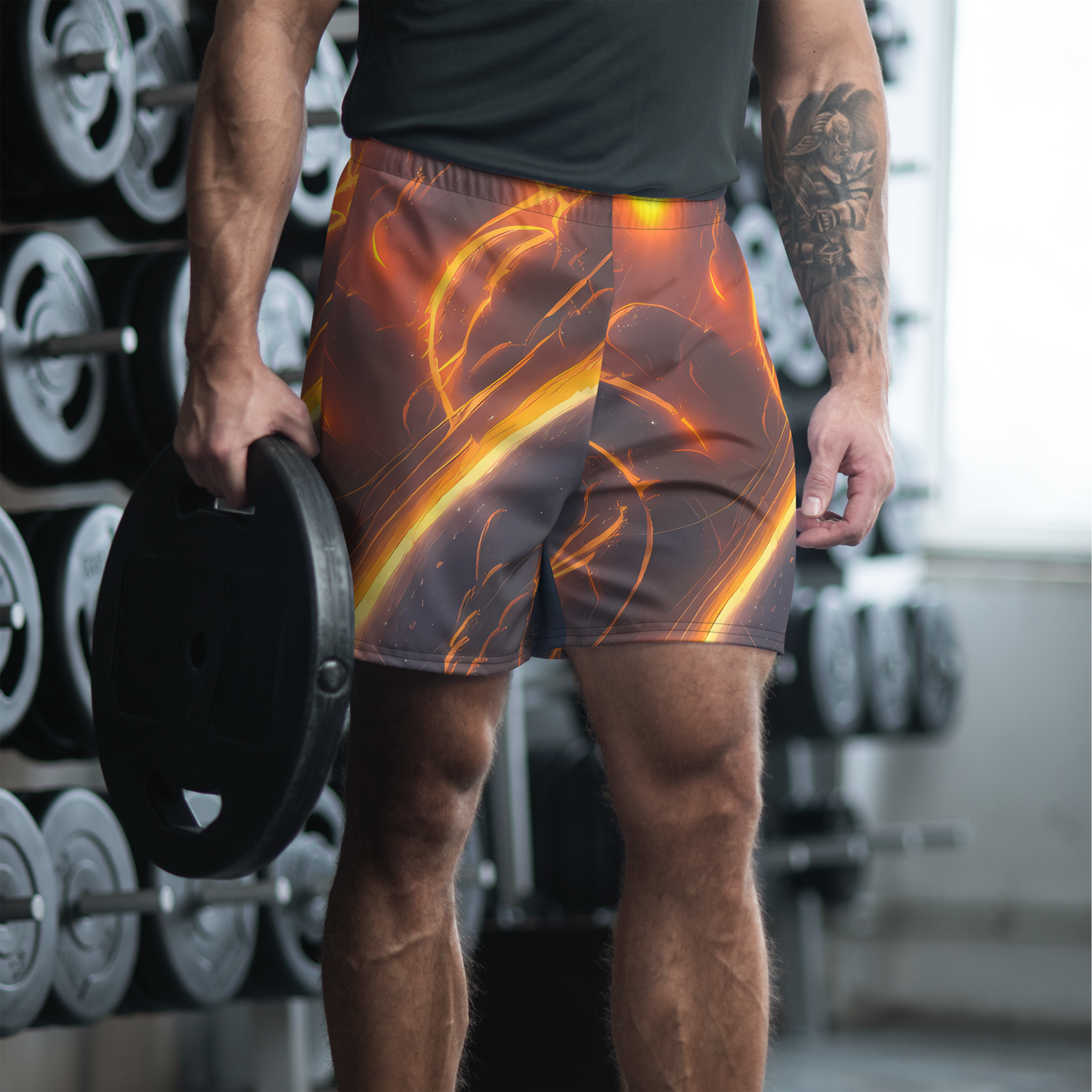 Men's Athletic Shorts - Inferno Spirals