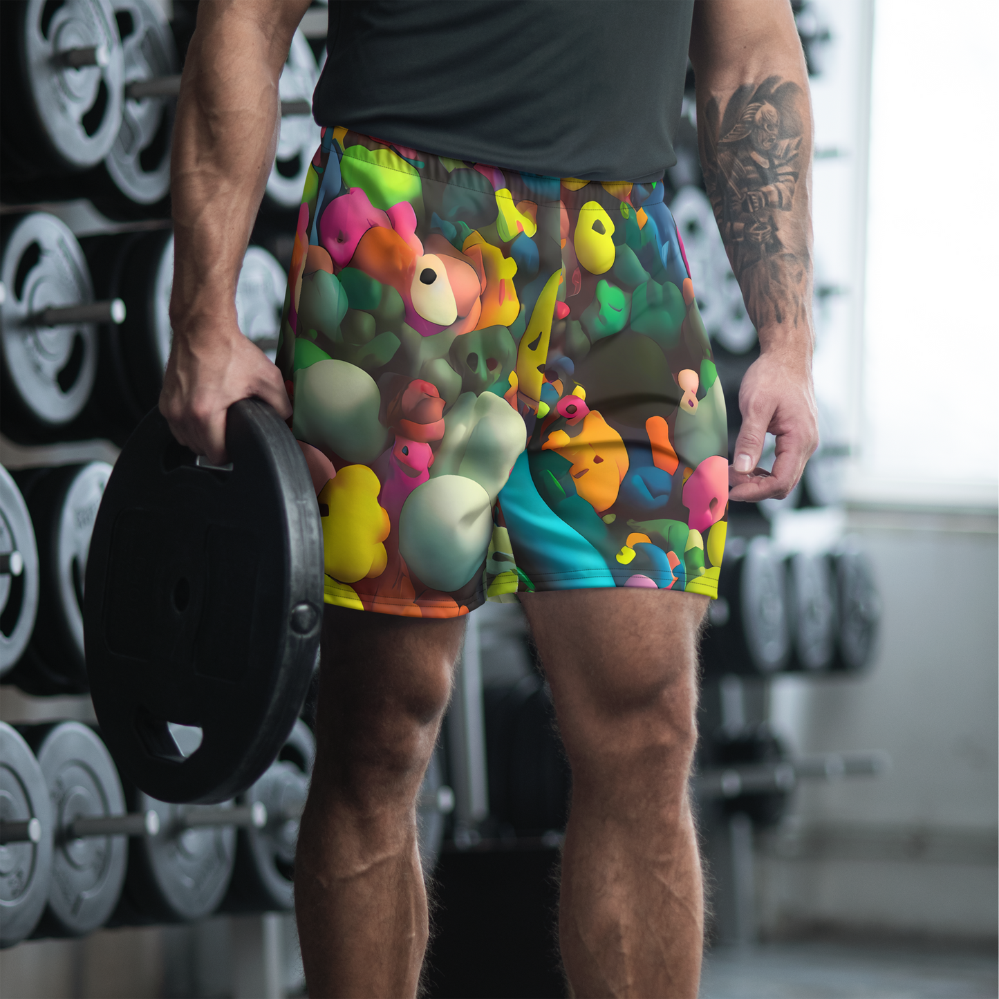 Men's Athletic Shorts - Bubble Pop Art