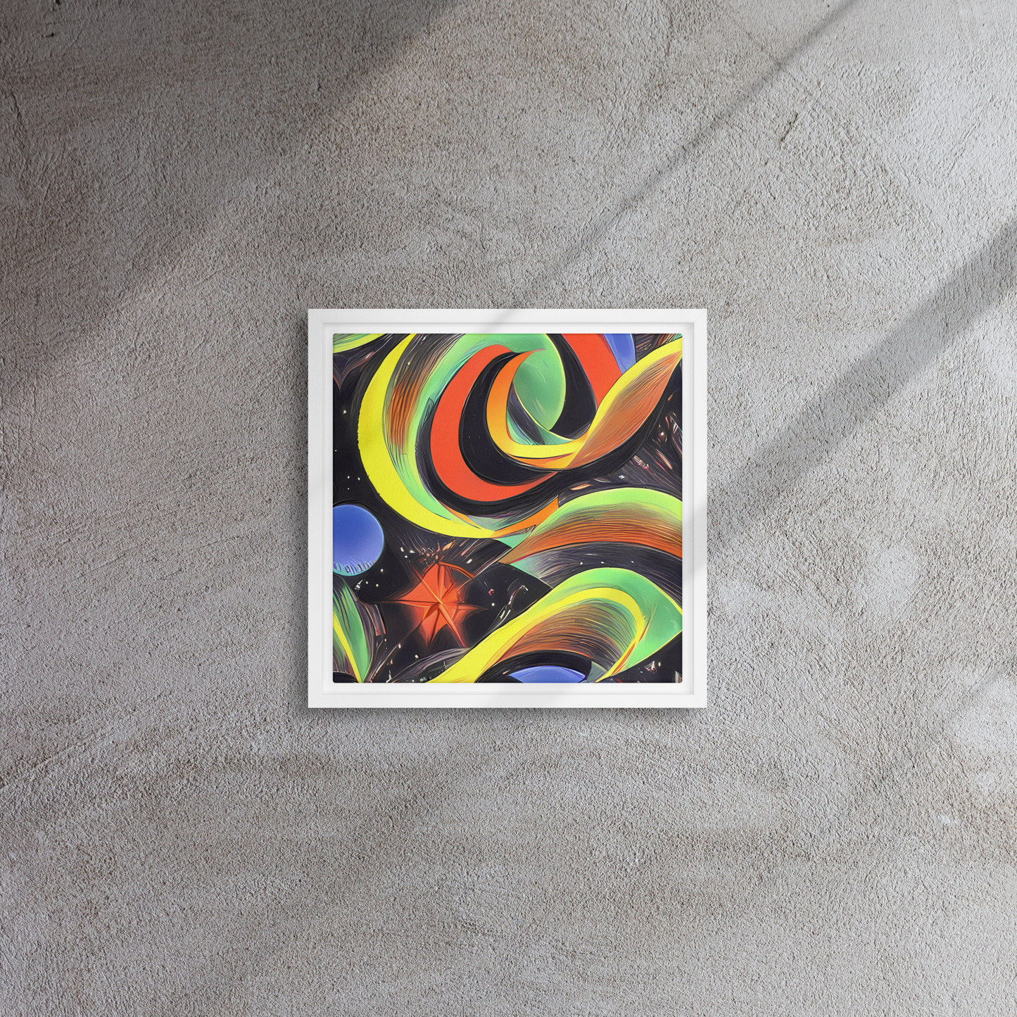 Framed Canvas - Tenggren Whirl