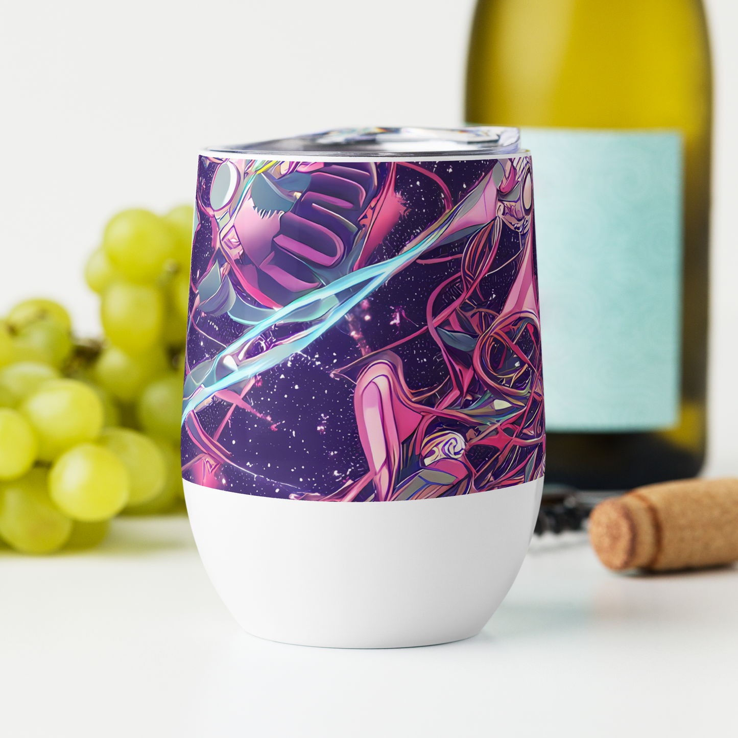 Wine Tumbler - Neo-Tokyo Twirl