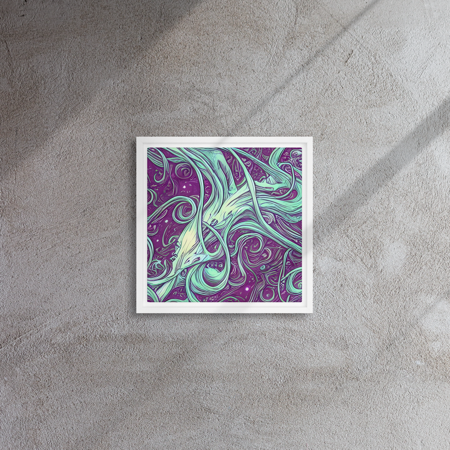 Framed Canvas - Temple Swirls