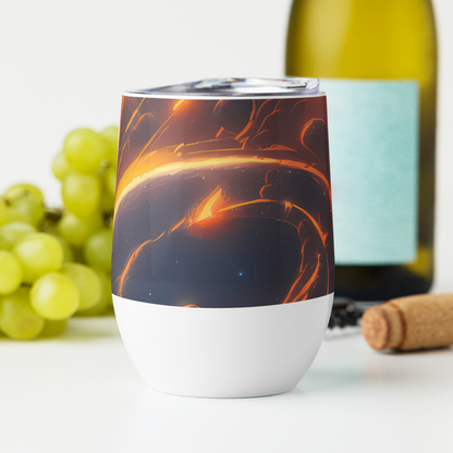 Wine Tumbler - Inferno Spirals