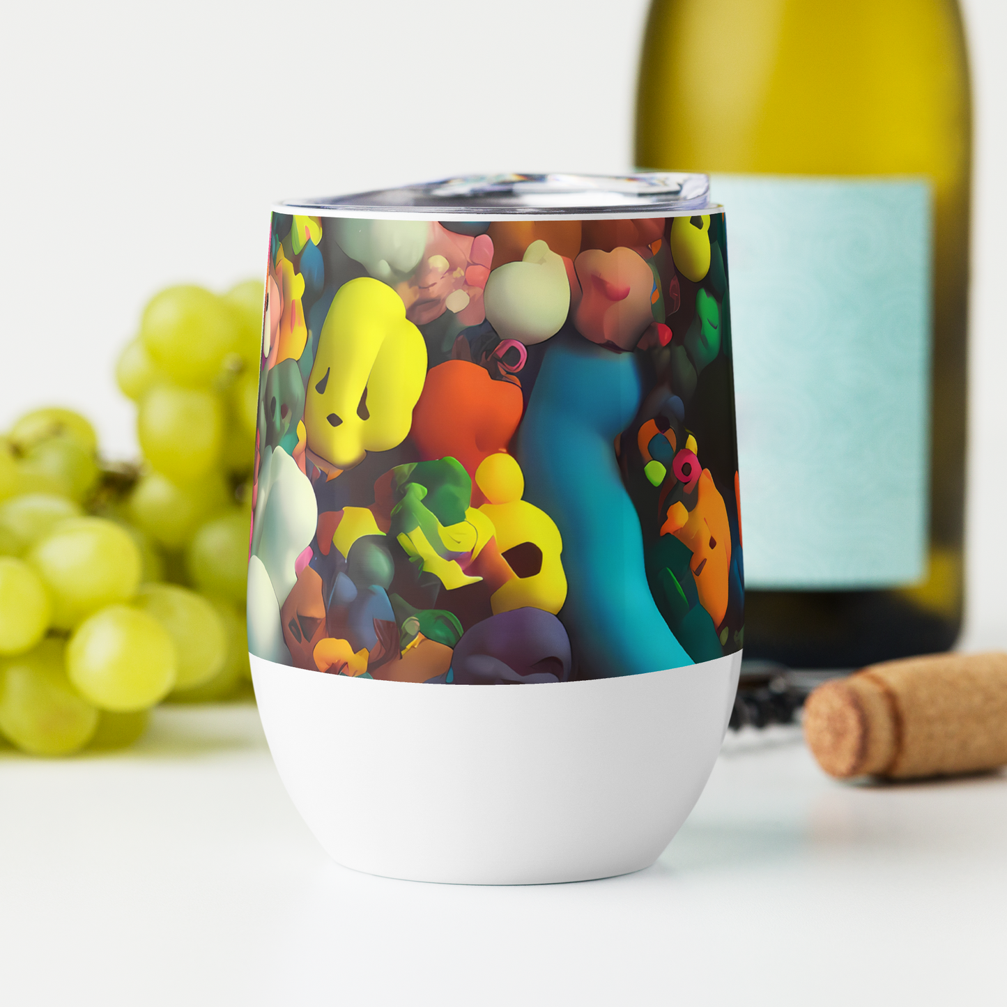 Wine Tumbler - Bubble Pop Art