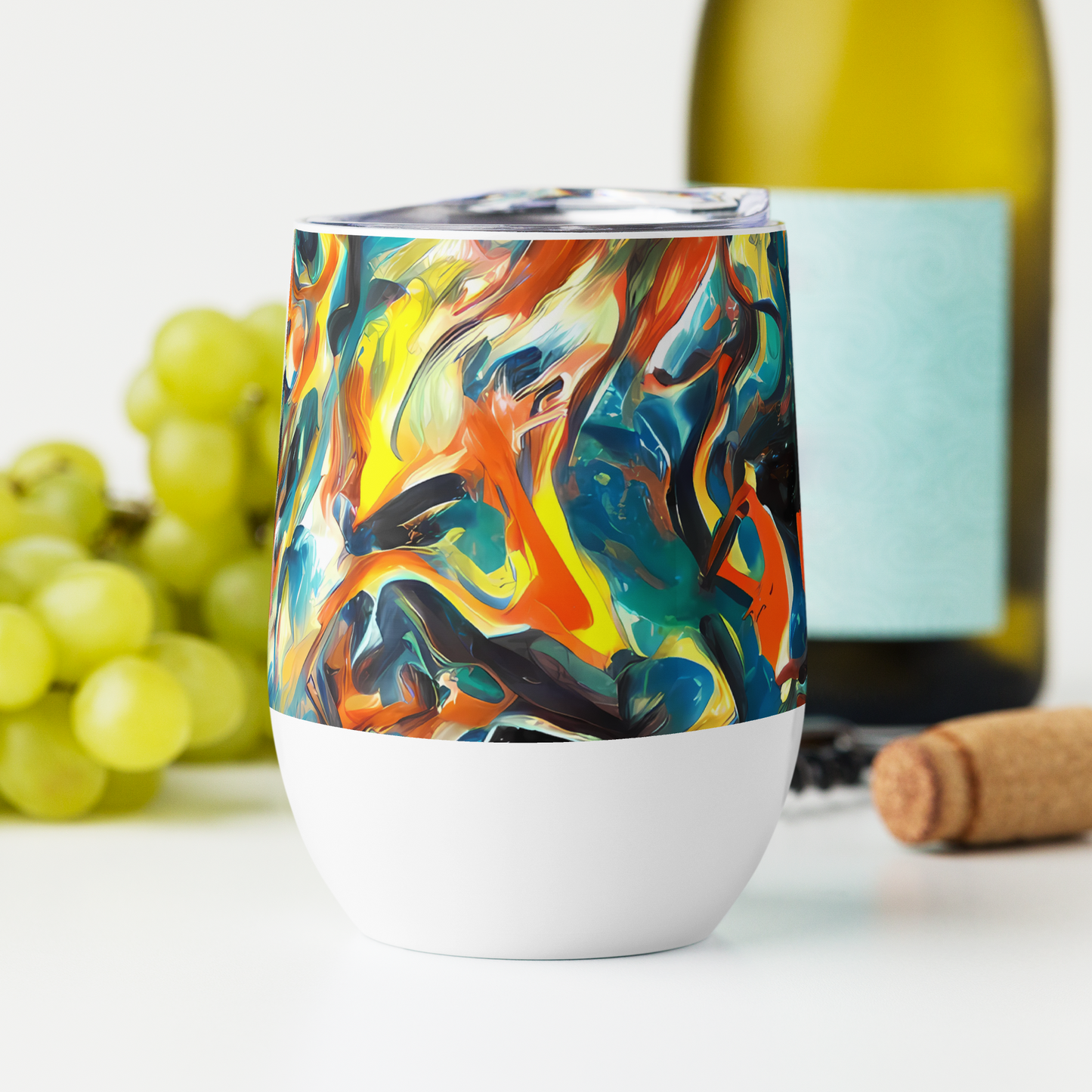 Wine Tumbler - Chromatic Vortex