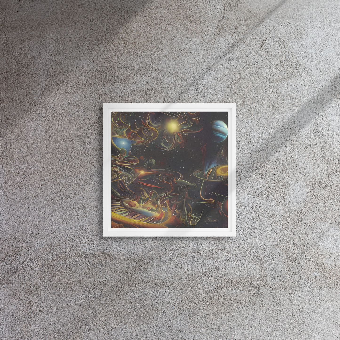 Framed Canvas - Galactic Swirl