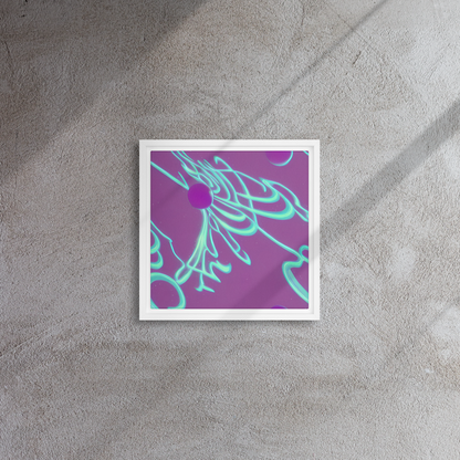 Framed Canvas - Neon Drift