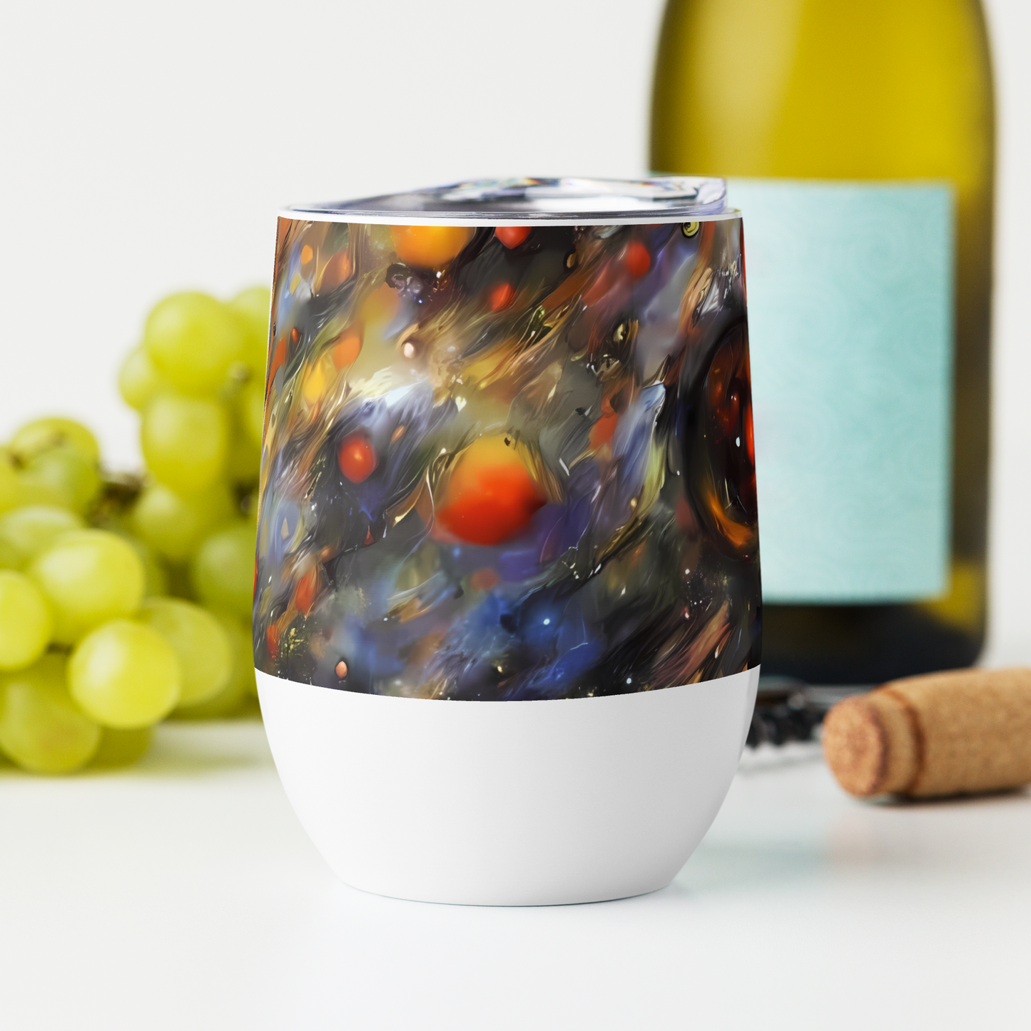 Wine Tumbler - Brushstroke Blaze