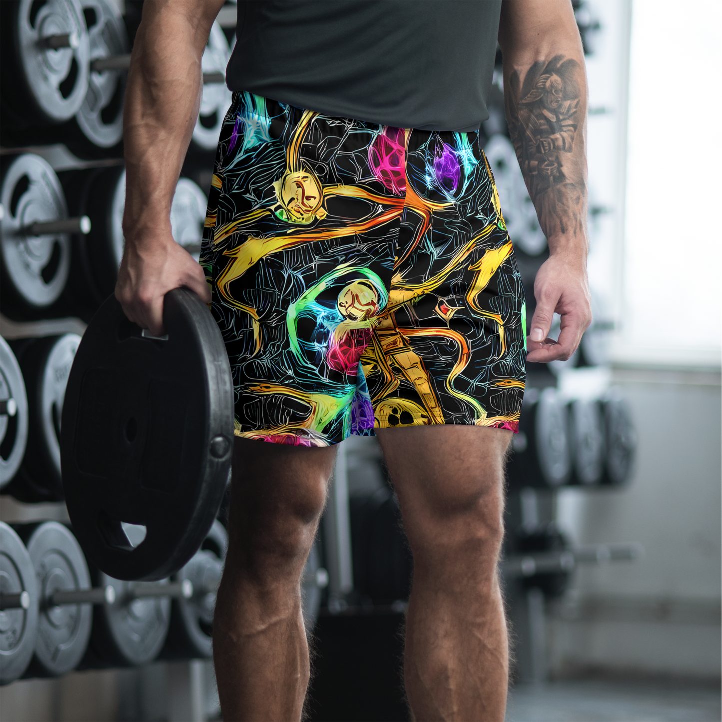 Men's Athletic Shorts - Psychedelic Pulsar