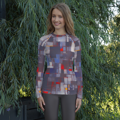 Women's Rash Guard - Cubist Rhythm