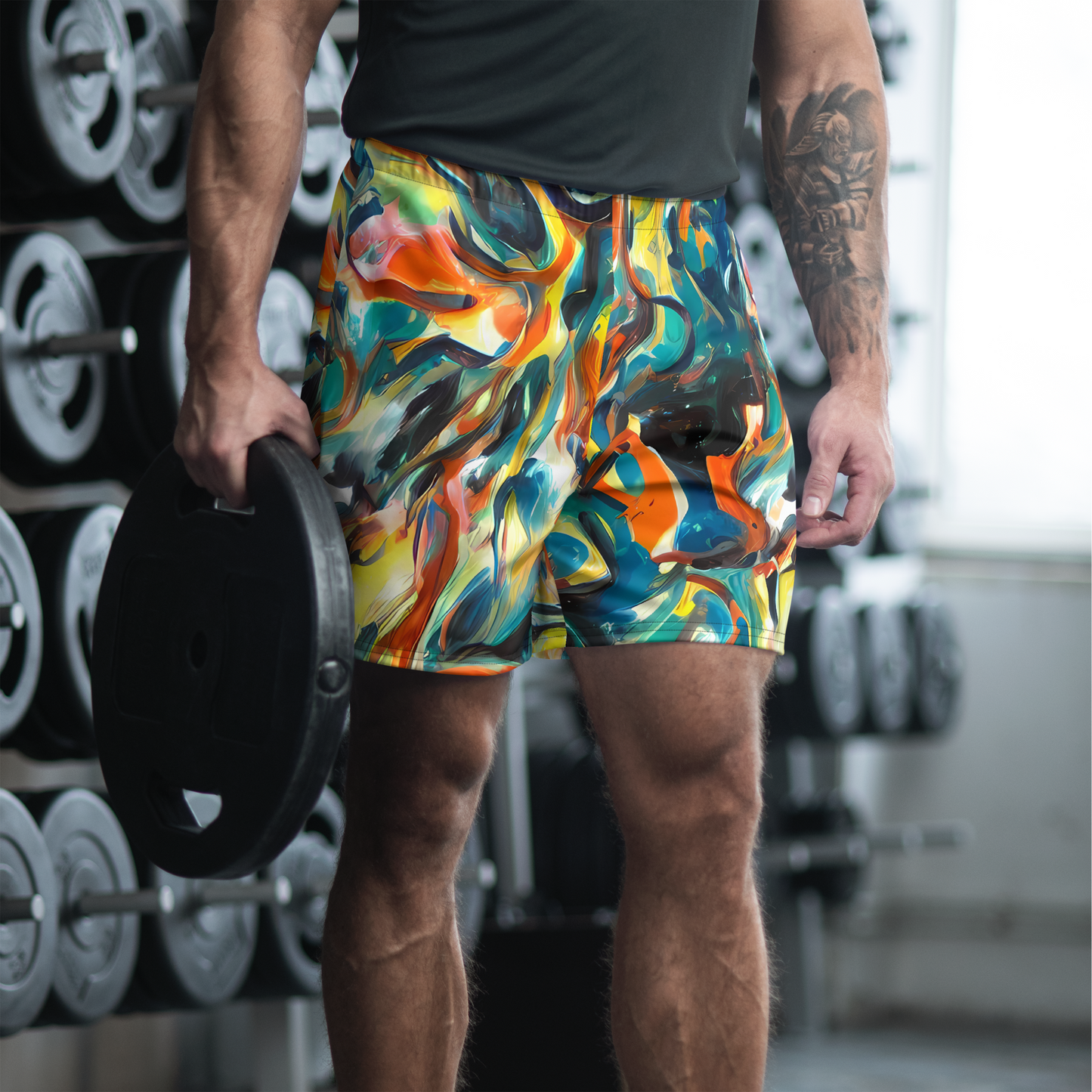 Men's Athletic Shorts - Chromatic Vortex