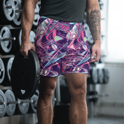 Men's Athletic Shorts - Neo-Tokyo Twirl