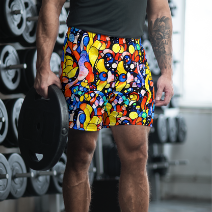 Men's Athletic Shorts - Supernova Symphony