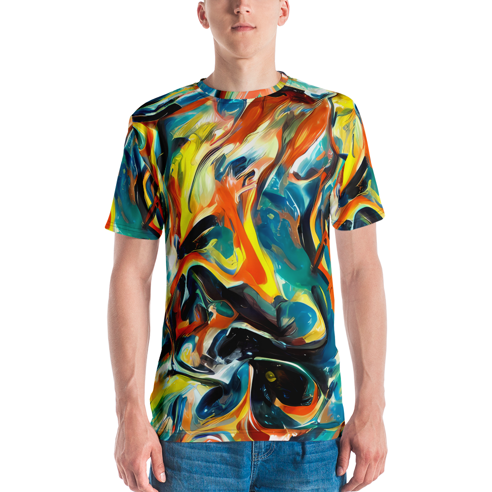 Men's Crew Neck T-Shirt - Chromatic Vortex