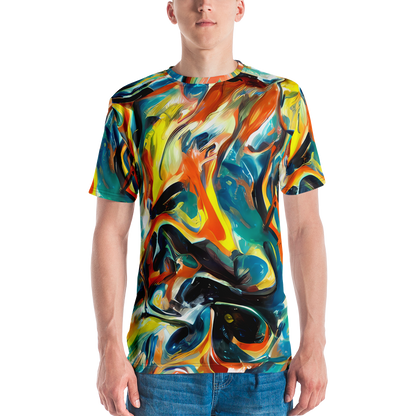 Men's Crew Neck T-Shirt - Chromatic Vortex