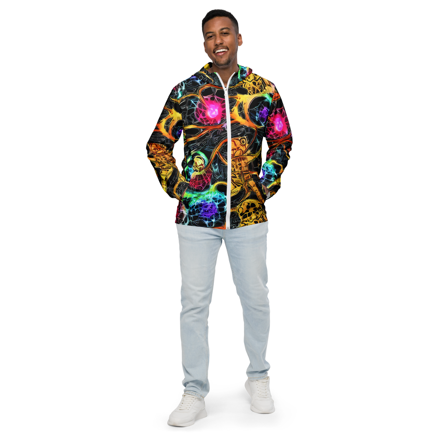 Men's Windbreaker - Psychedelic Pulsar