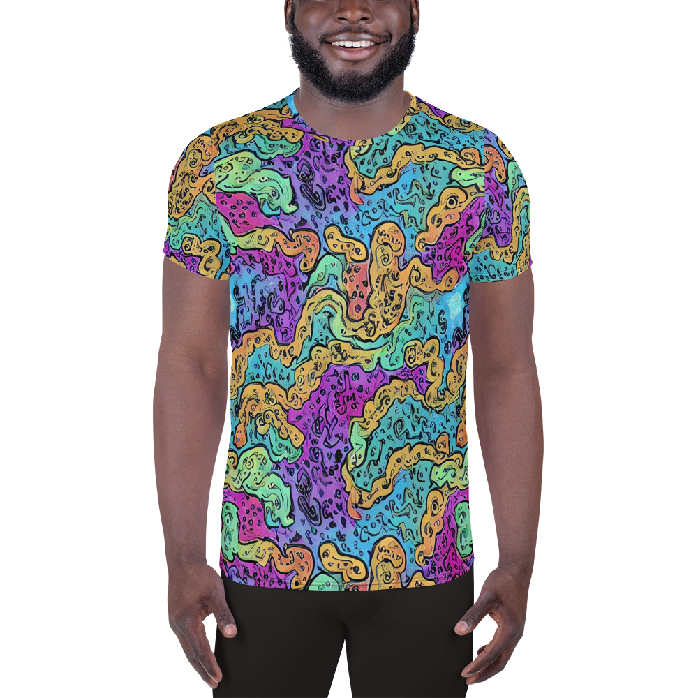 Men's Athletic T-Shirt - Intergalactic Graffiti