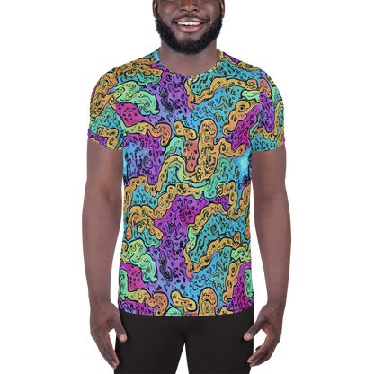 Men's Athletic T-Shirt - Intergalactic Graffiti