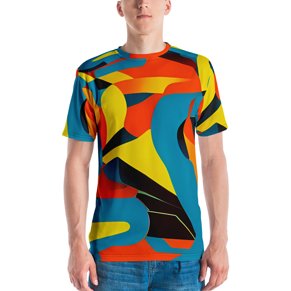 Men's Crew Neck T-Shirt - Fragmented Rhapsody