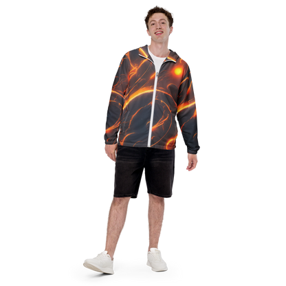 Men's Windbreaker - Inferno Spirals