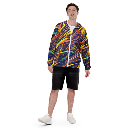 Men's Windbreaker - Vector Rhapsody