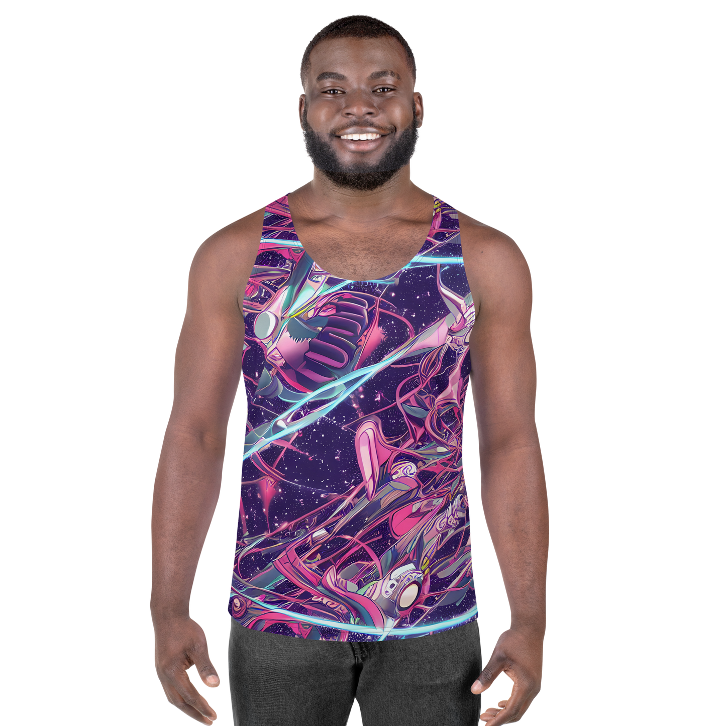 Men's Tank Top - Neo-Tokyo Twirl