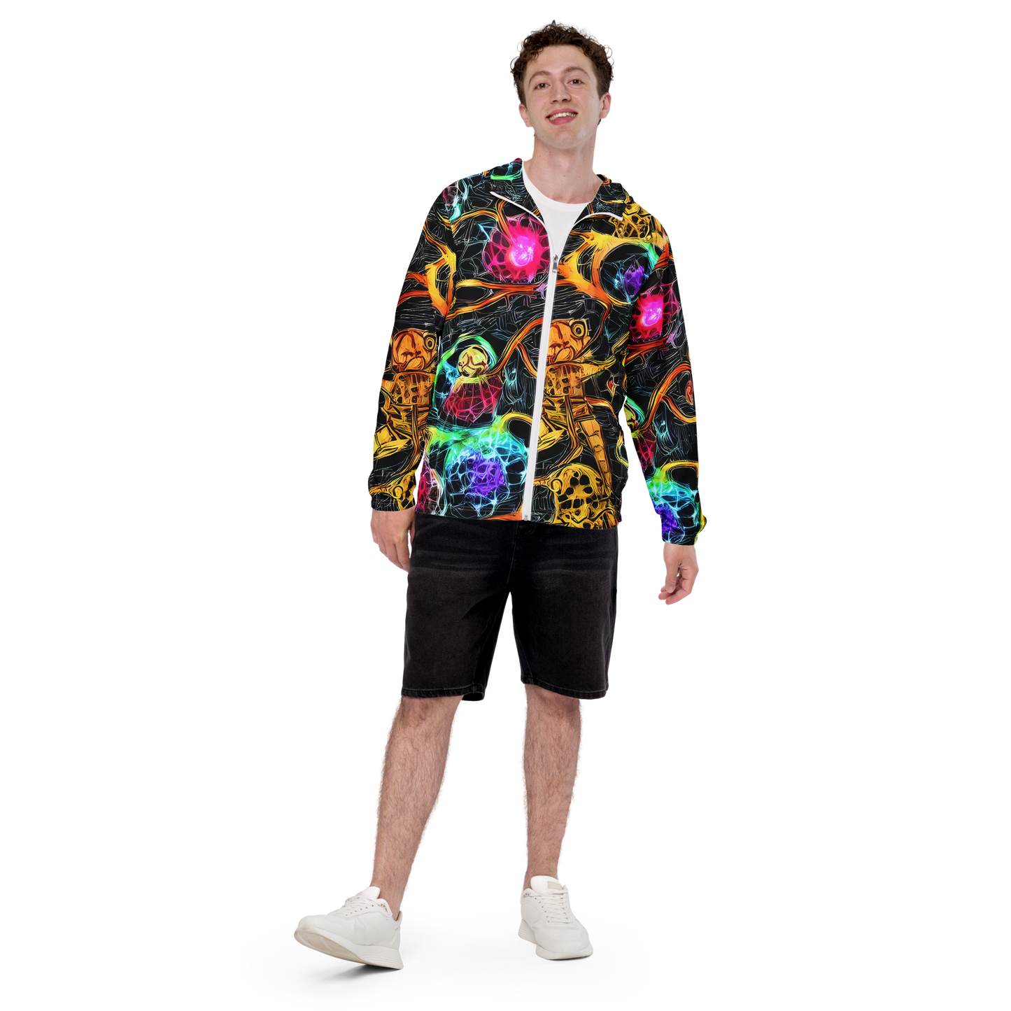 Men's Windbreaker - Psychedelic Pulsar