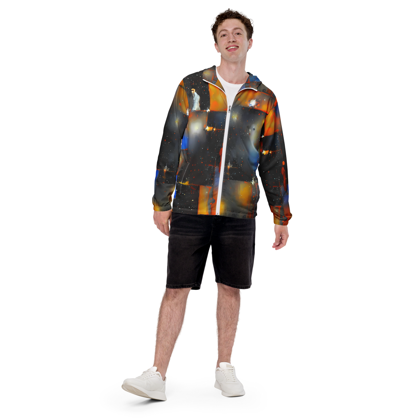 Men's Windbreaker - Monet's Matrix