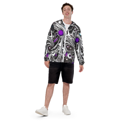 Men's Windbreaker - Neo-Noir Waves