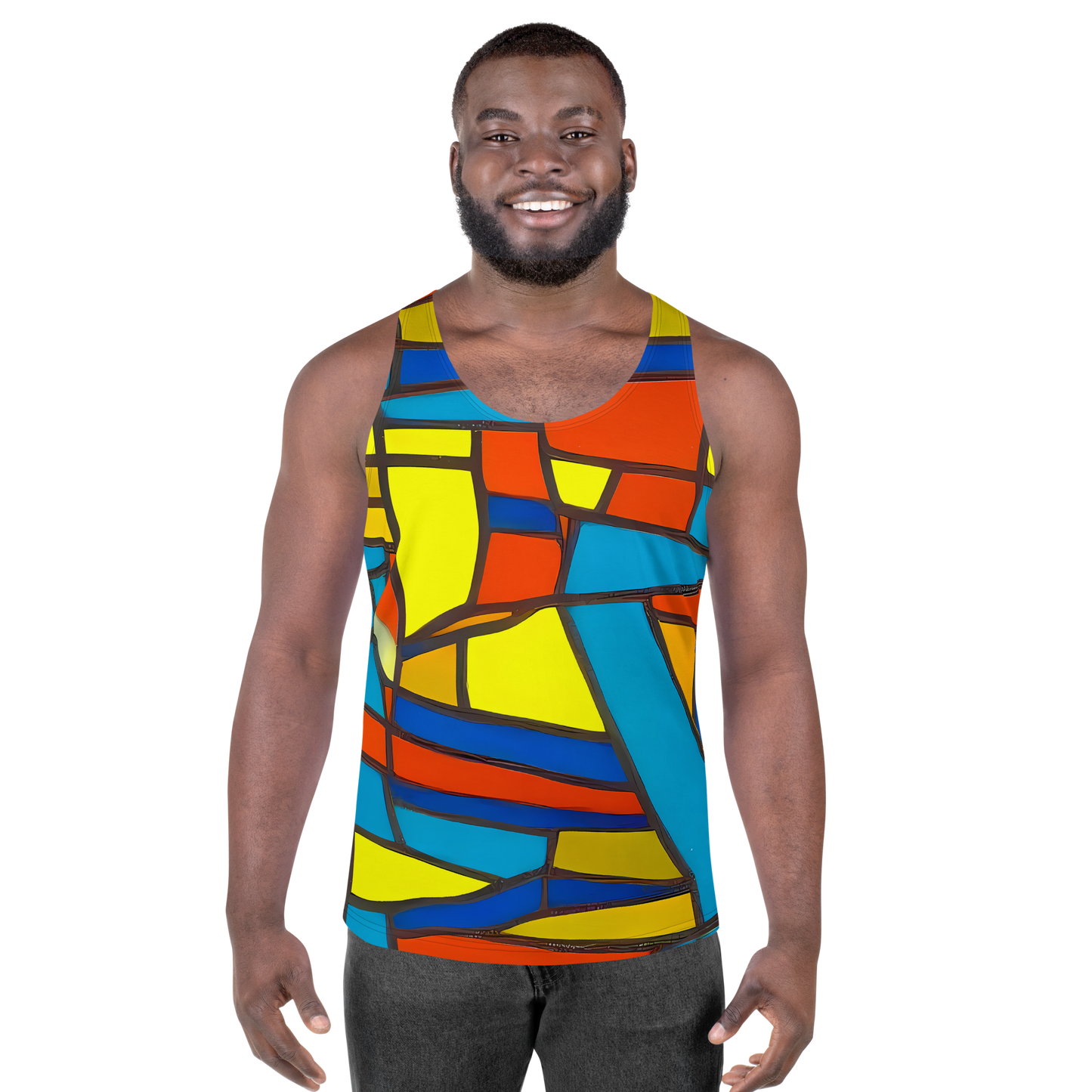 Men's Tank Top - Mondrian Mesh