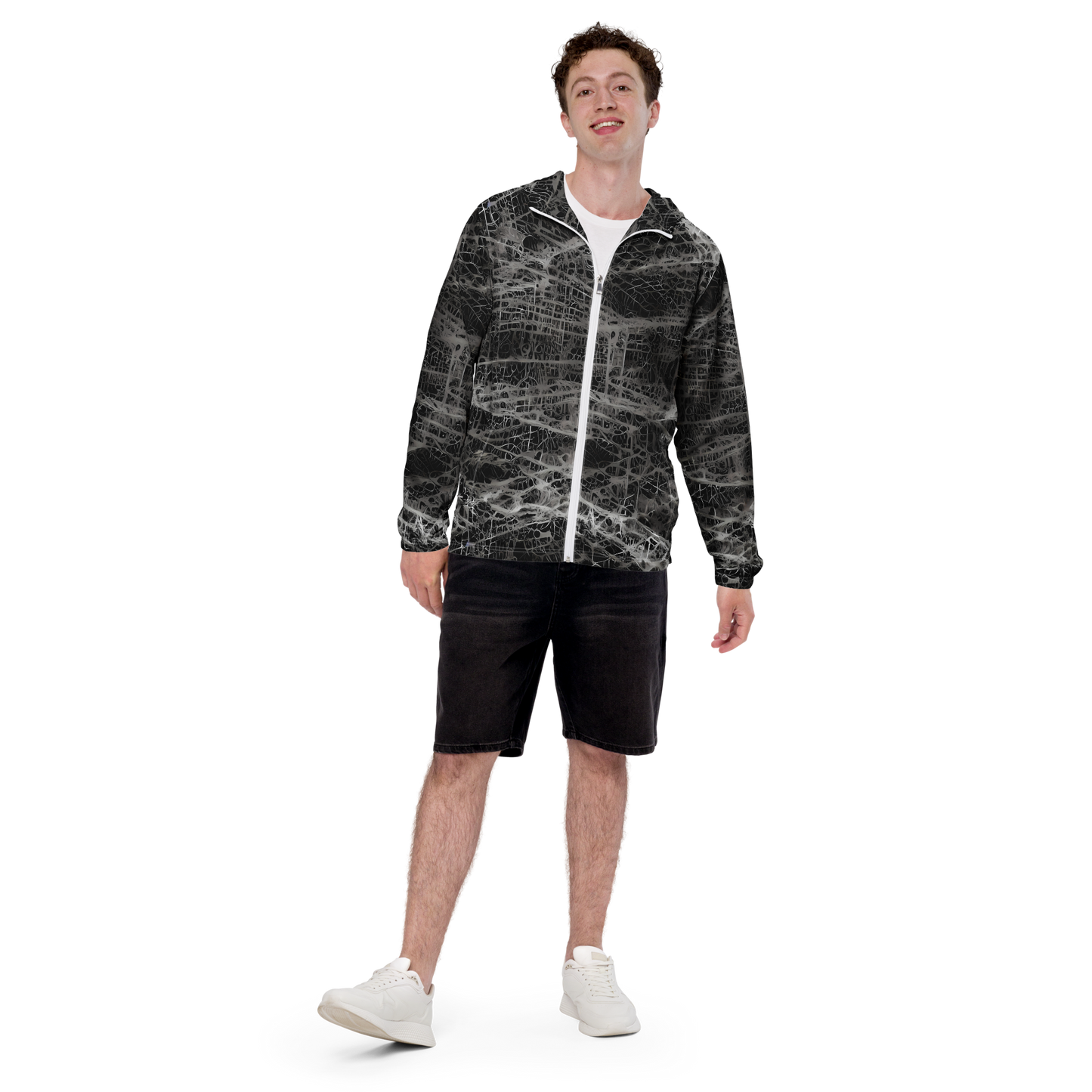 Men's Windbreaker - Monochrome Mesh