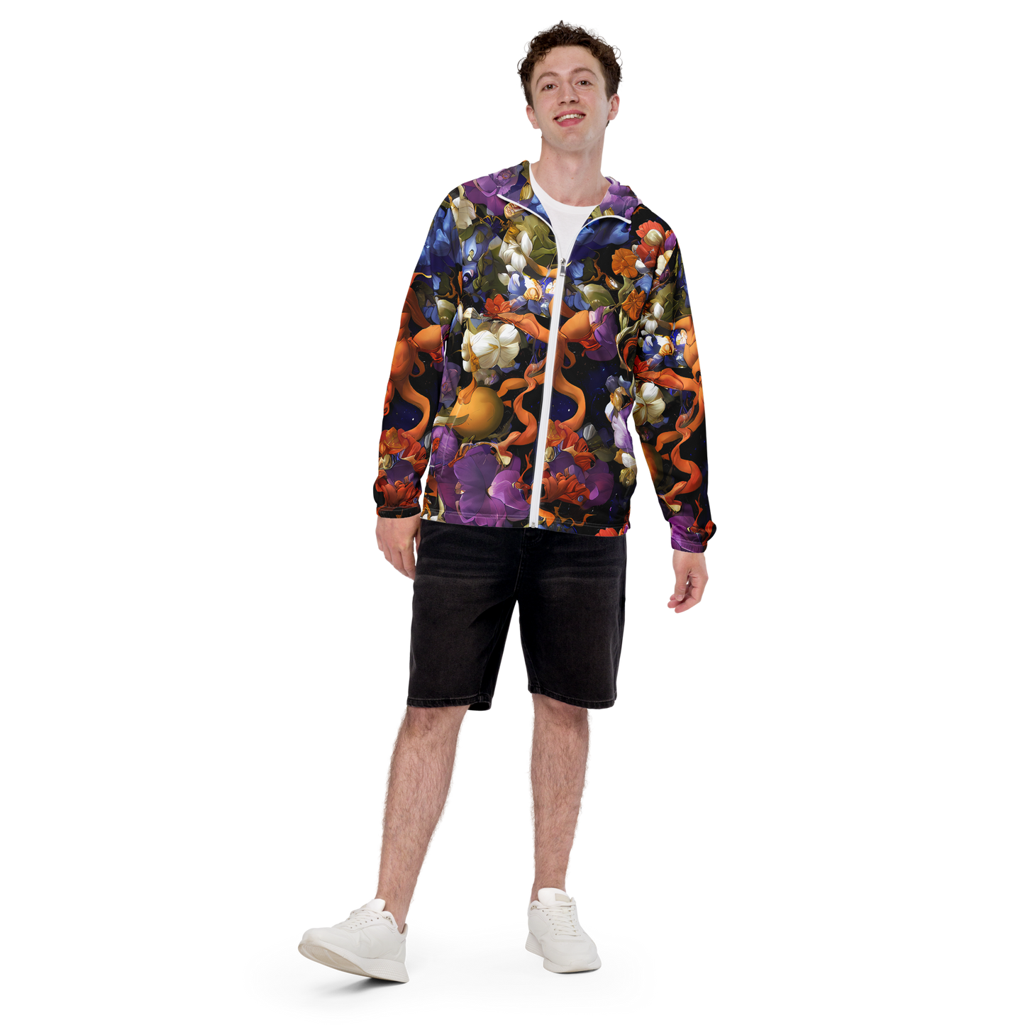 Men's Windbreaker - Blooming Cosmos