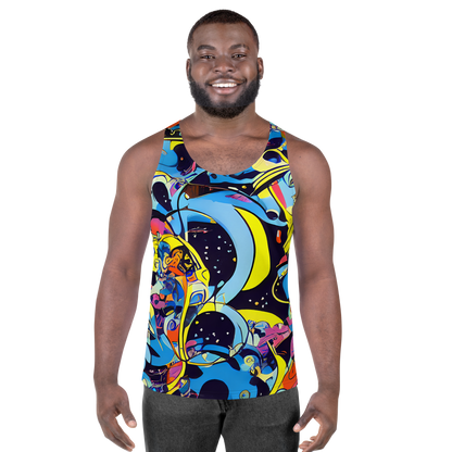 Men's Tank Top - Brown Brushwork