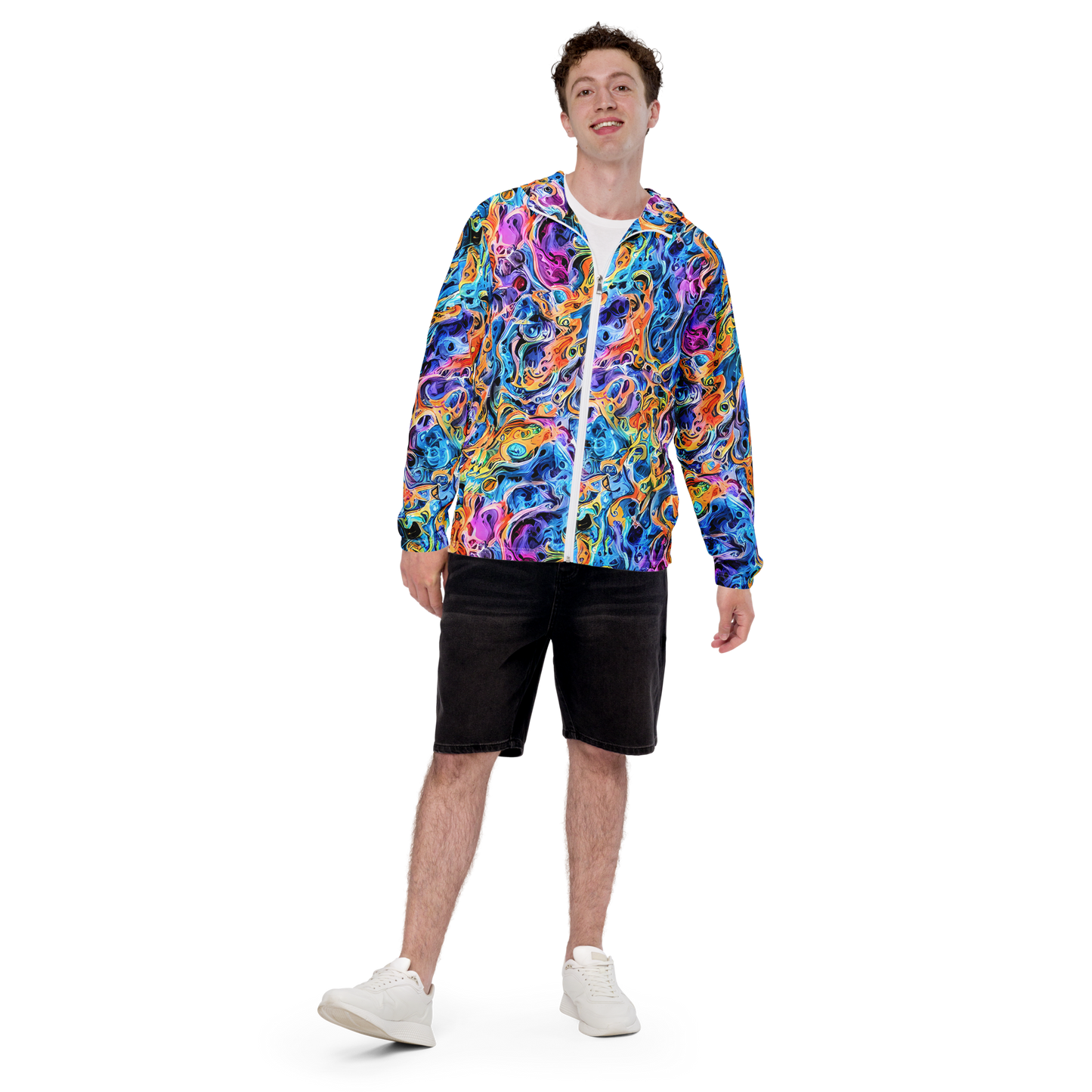 Men's Windbreaker - Rococo Vortex