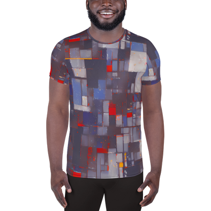 Men's Athletic T-Shirt - Cubist Rhythm