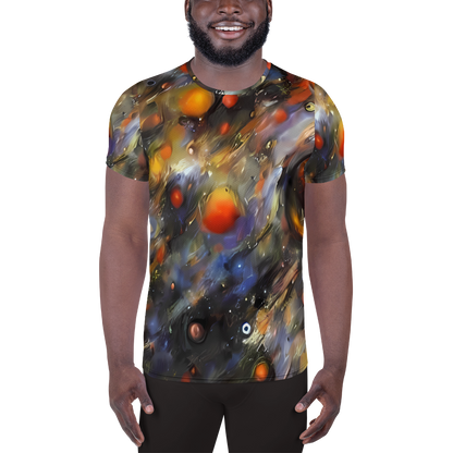 Men's Athletic T-Shirt - Brushstroke Blaze