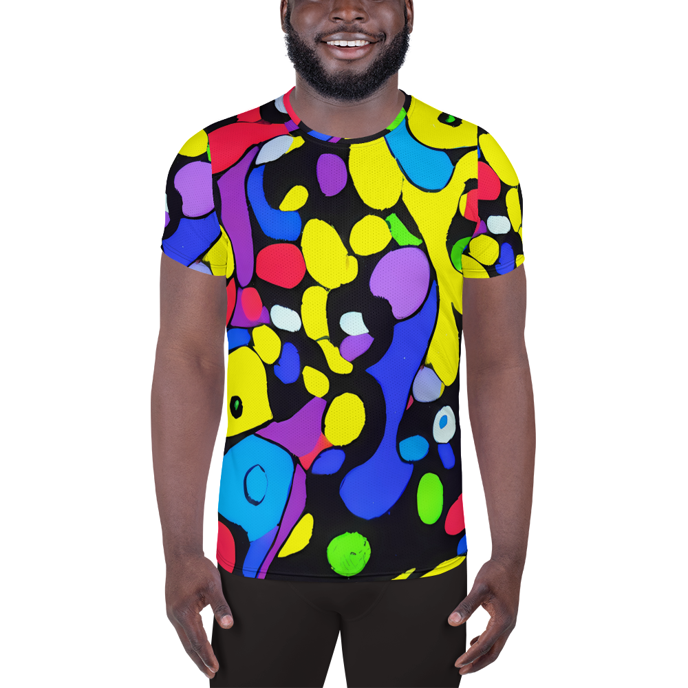 Men's Athletic T-Shirt - Miró's Mosaic