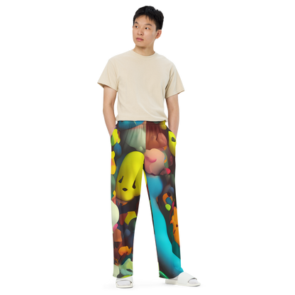 Wide-Leg Pants - Bubble Pop Art