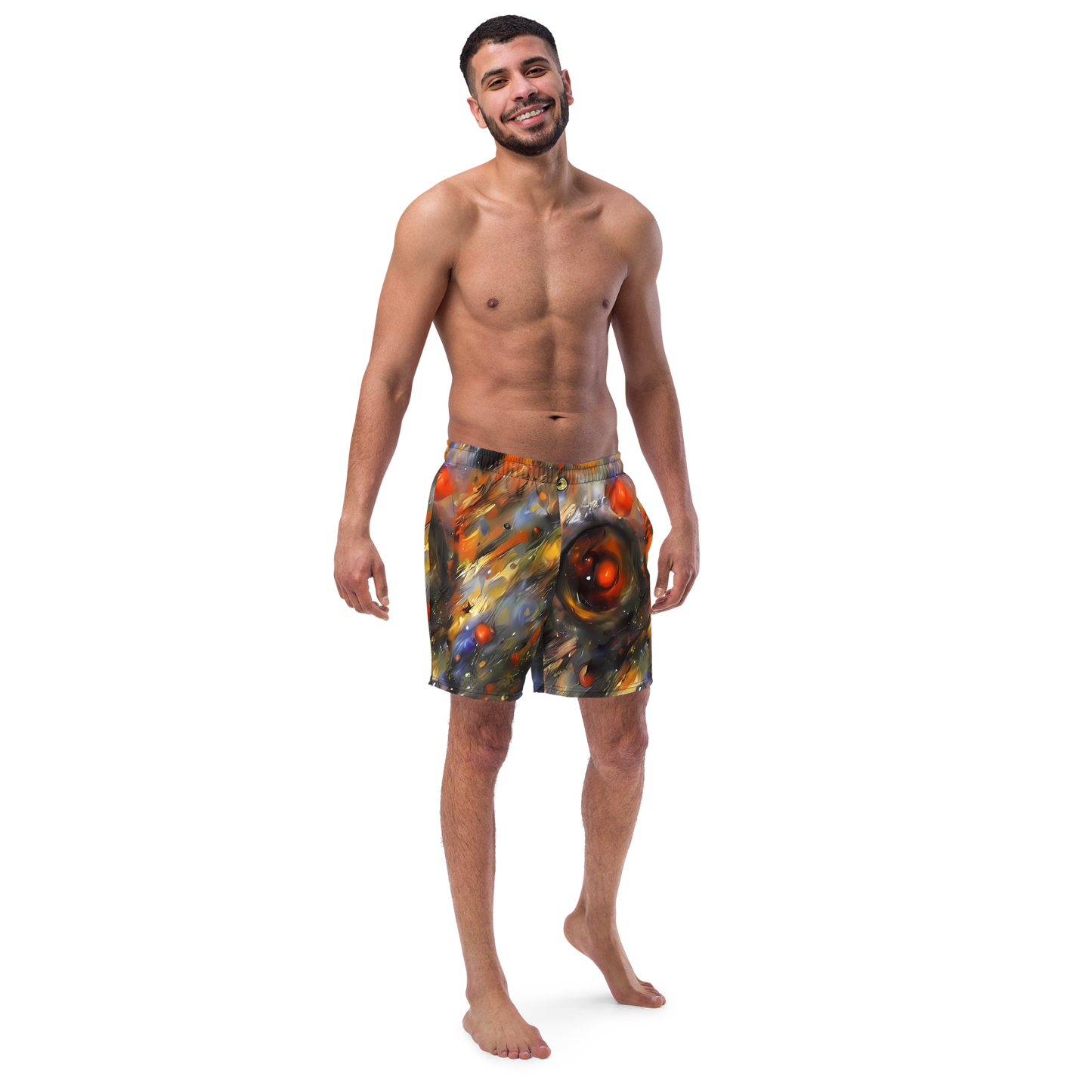 Swim Trunks - Brushstroke Blaze