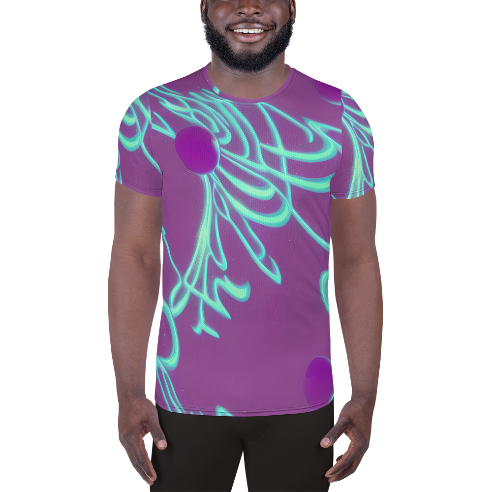 Men's Athletic T-Shirt - Neon Drift