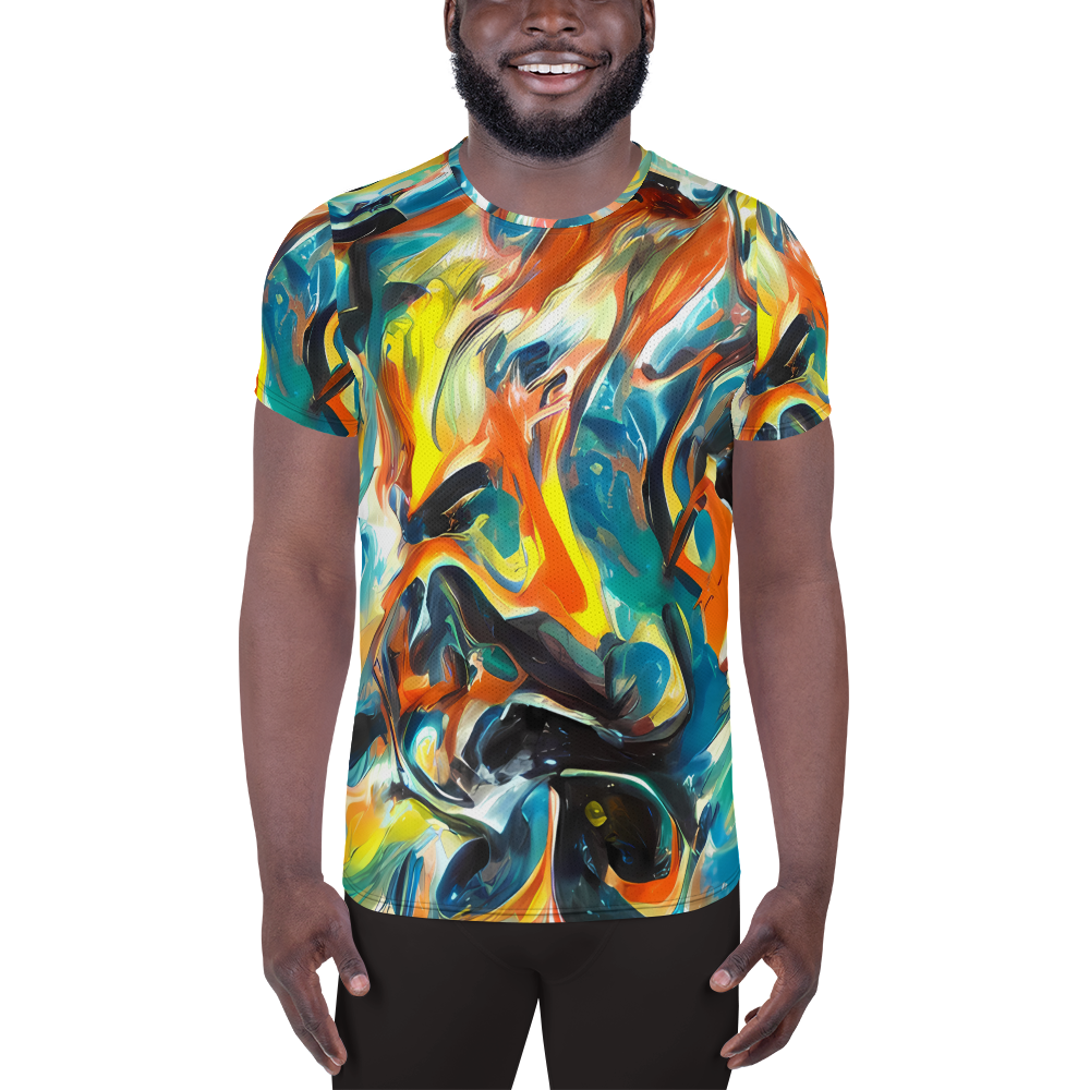 Men's Athletic T-Shirt - Chromatic Vortex