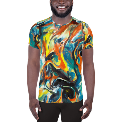 Men's Athletic T-Shirt - Chromatic Vortex