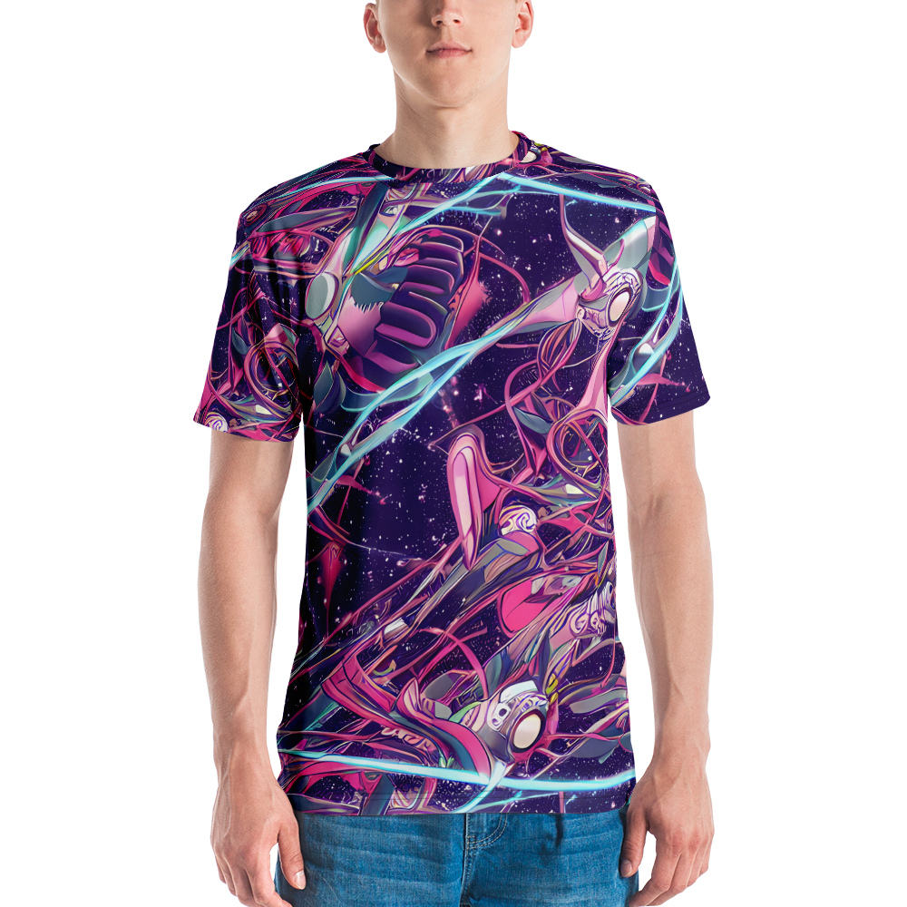 Men's Crew Neck T-Shirt - Neo-Tokyo Twirl