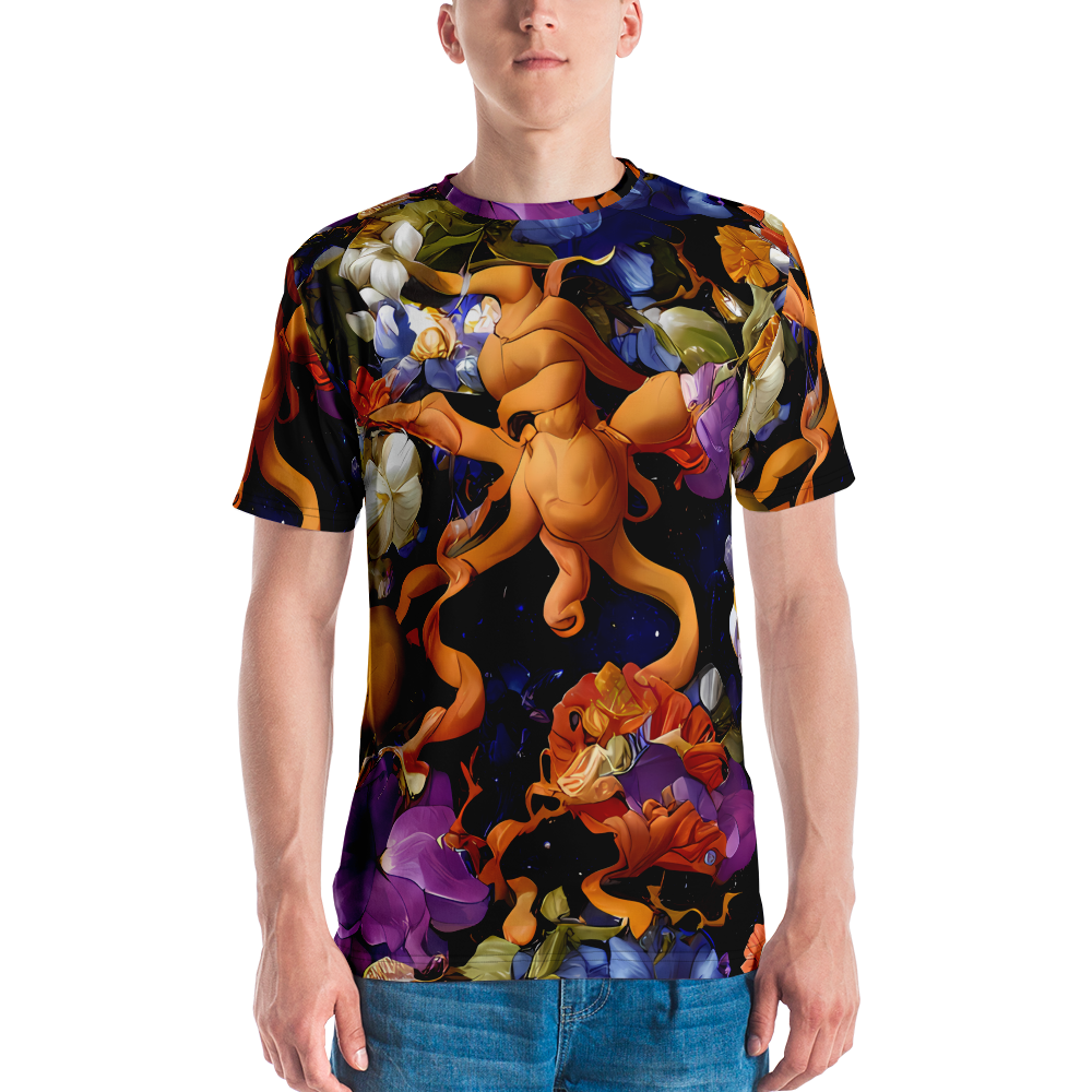 Men's Crew Neck T-Shirt - Blooming Cosmos