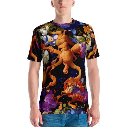 Men's Crew Neck T-Shirt - Blooming Cosmos