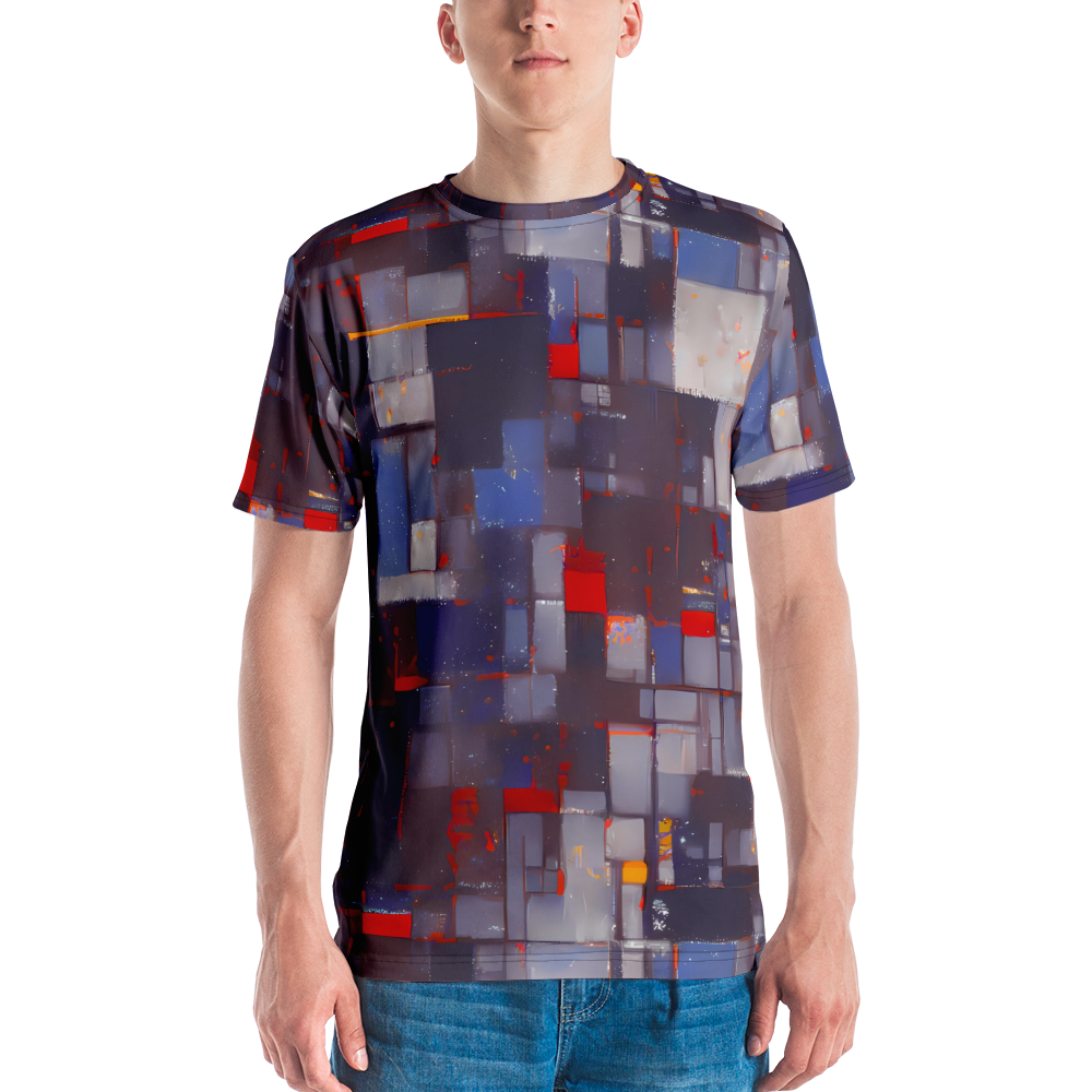 Men's Crew Neck T-Shirt - Cubist Rhythm