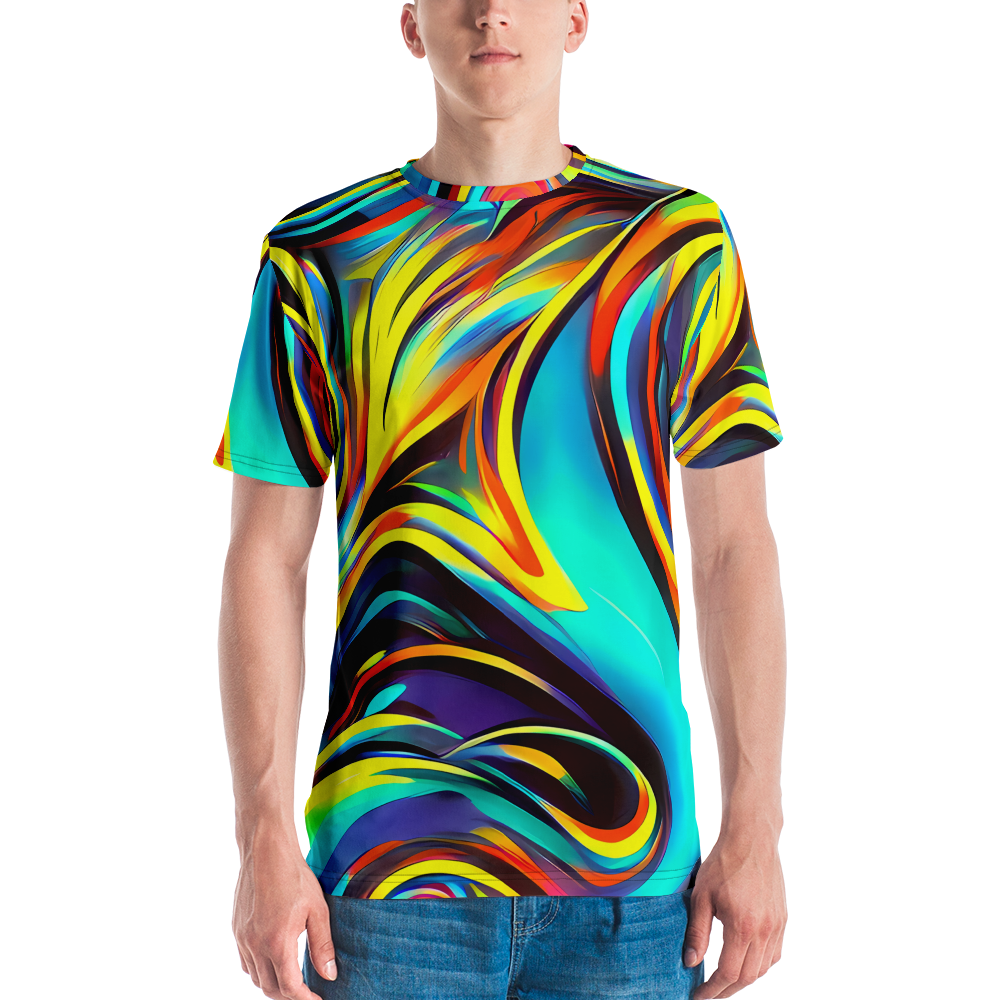 Men's Crew Neck T-Shirt - Cyber Surge