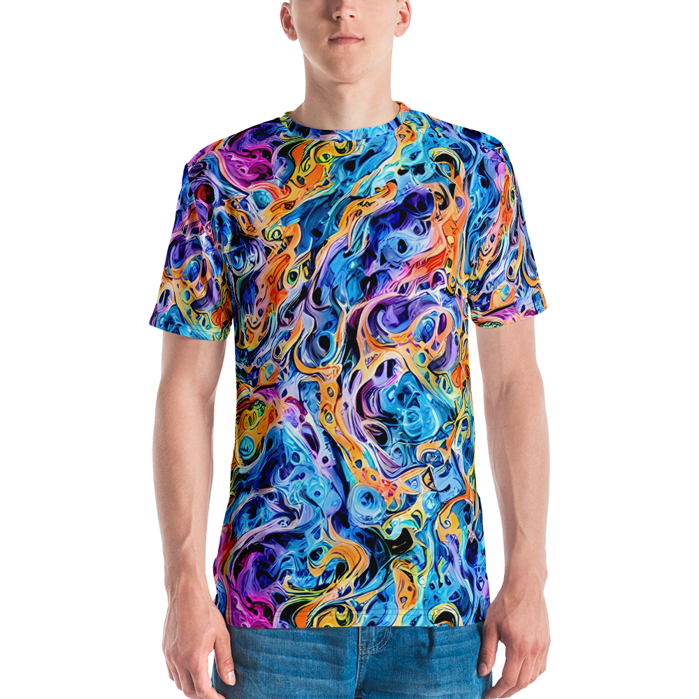 Men's Crew Neck T-Shirt - Rococo Vortex