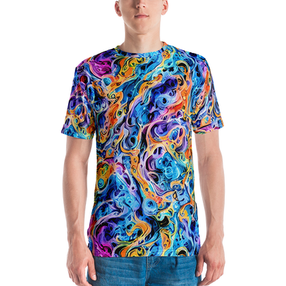 Men's Crew Neck T-Shirt - Rococo Vortex